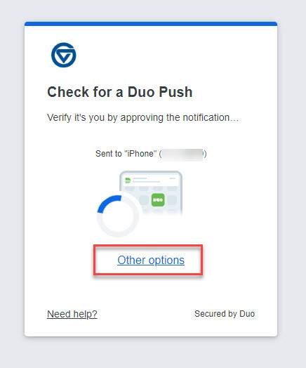Duo Push - Other Options